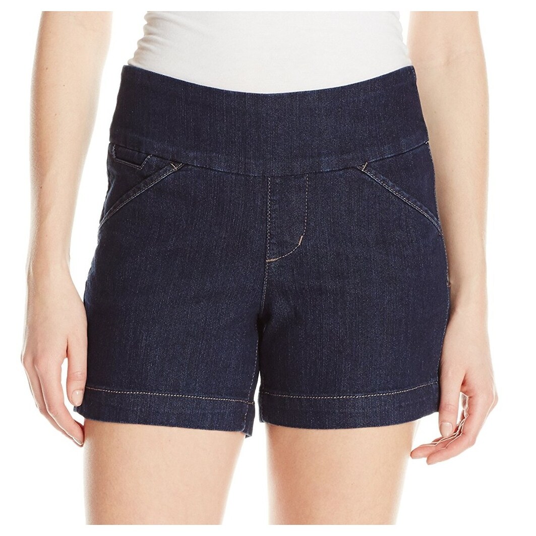 women's pull on denim shorts