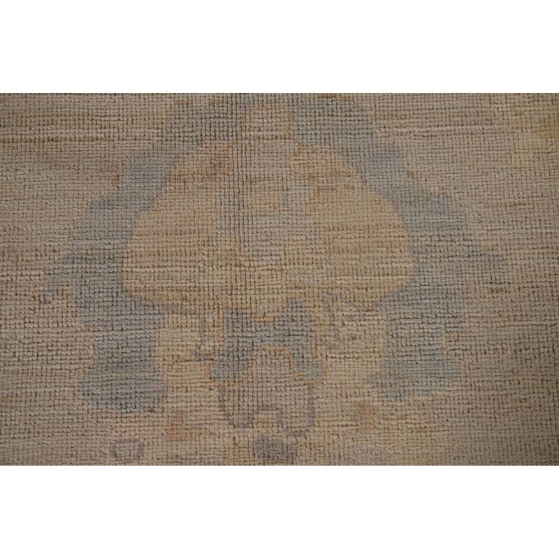 Vegetable Dye Oushak Oriental Area Rug Handmade Wool Carpet - 9'3"x 11'10"