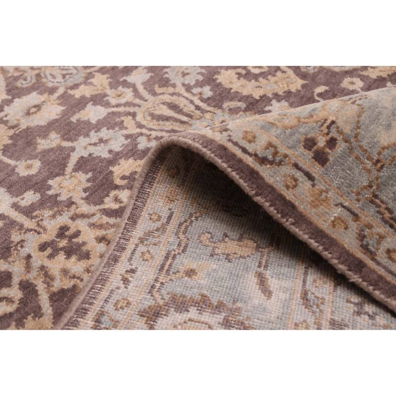 ECARPETGALLERY Hand-knotted Jamshidpour Dark Brown Wool Rug - 4'1 x 5'11