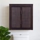 preview thumbnail 9 of 44, Teamson Home Hatteras 22 in. W 2-Door Wall Cabinet with Rattan Inlay Doors, Bathroom Wall Storage, Small Bathroom Organizer