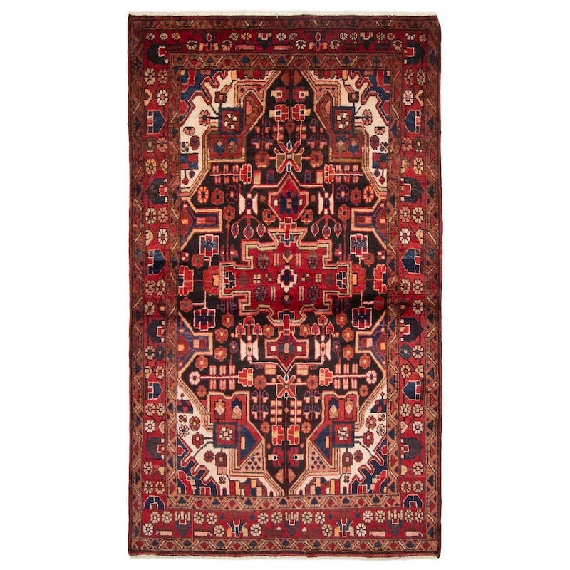 ECARPETGALLERY Hand-knotted Andelz Black Wool Rug - 4'5 x 7'10 - Black - 4'5 x 7'10