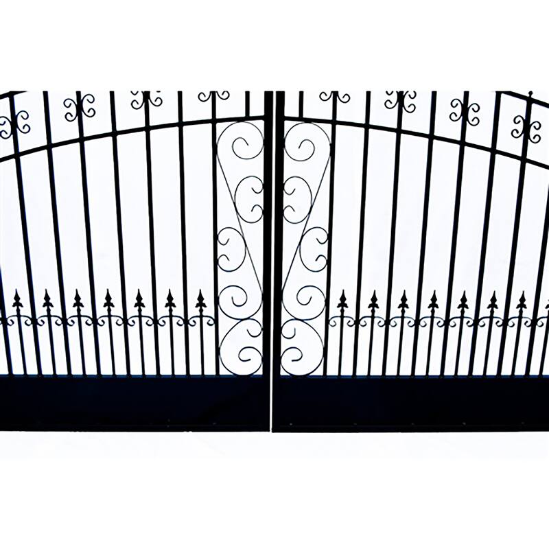 ALEKO Venice Style Steel Dual Driveway Gate 12 ft with Pedestrian Gate