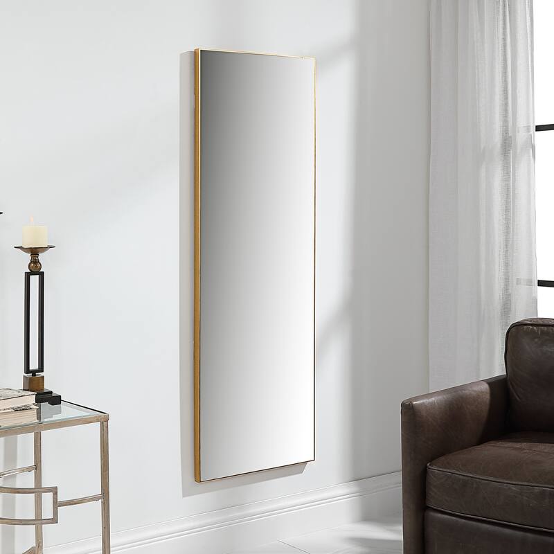 Copper Grove Long Rectangle Thin-framed Wall Mirror