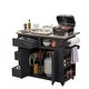 preview thumbnail 48 of 53, Extendable Solid Wood Kitchen Island with Stainless Top Drawers and Wheels