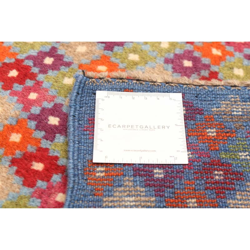 ECARPETGALLERY Hand-knotted Teimani Olive Wool Rug - 3'9 x 6'7