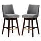preview thumbnail 33 of 52, Pellebant 30.6'' H Solid Wood Swivel Bar Stool with Back