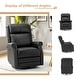 preview thumbnail 32 of 34, Alina Modern 20''w Genuine Leather Swivel Rocker Nursery Manual Recliner Chair with Rolled Arms by HULALA HOME