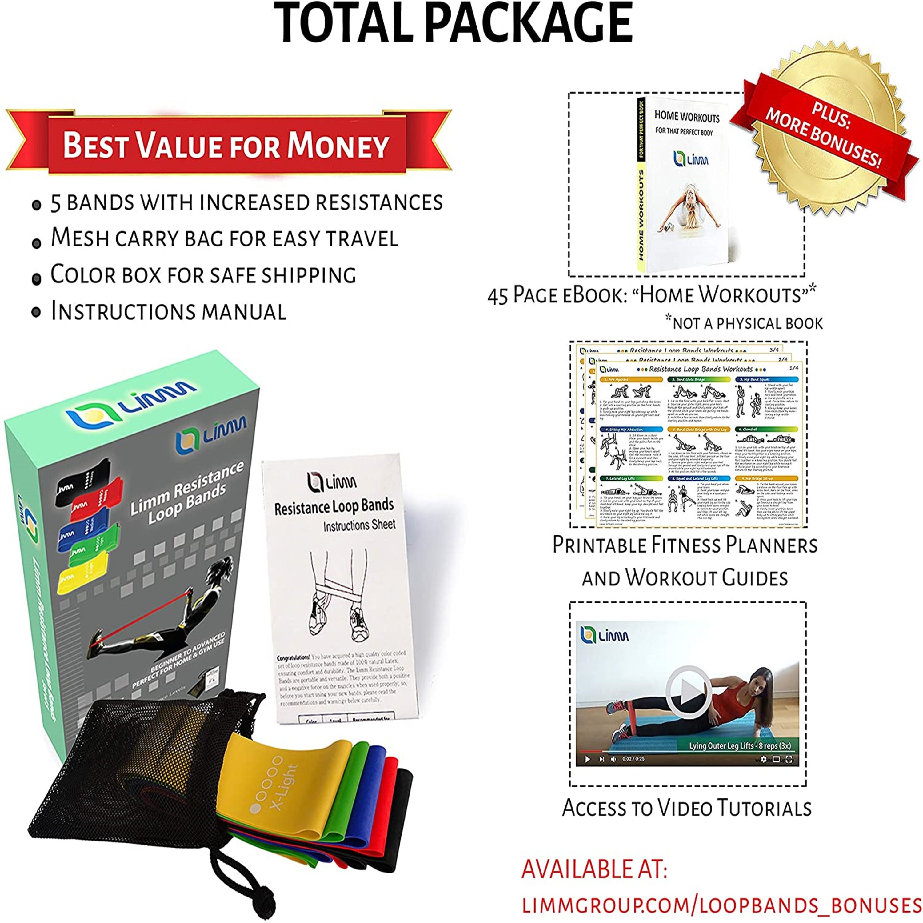 Resistance Bands Exercise Loops - 12-inch Full Body Workout Bands for  Physical Therapy, Rehab, Stretching, Home Fitness, Yoga - Bed Bath \u0026 Beyond  - 31448584, image size:3000x3000