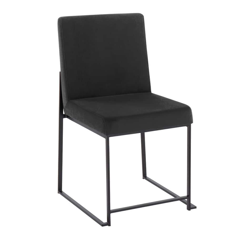 Strick & Bolton Forrest Black High Back Upholstered Dining Chair (Set of 2)