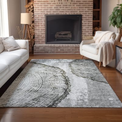 Machine Washable Indoor/ Outdoor Chantille Modern Pop Rug