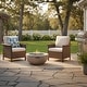 preview thumbnail 1 of 2, 2 Pieces Outdoor 360° Swivel Wicker Armchair Set Beige