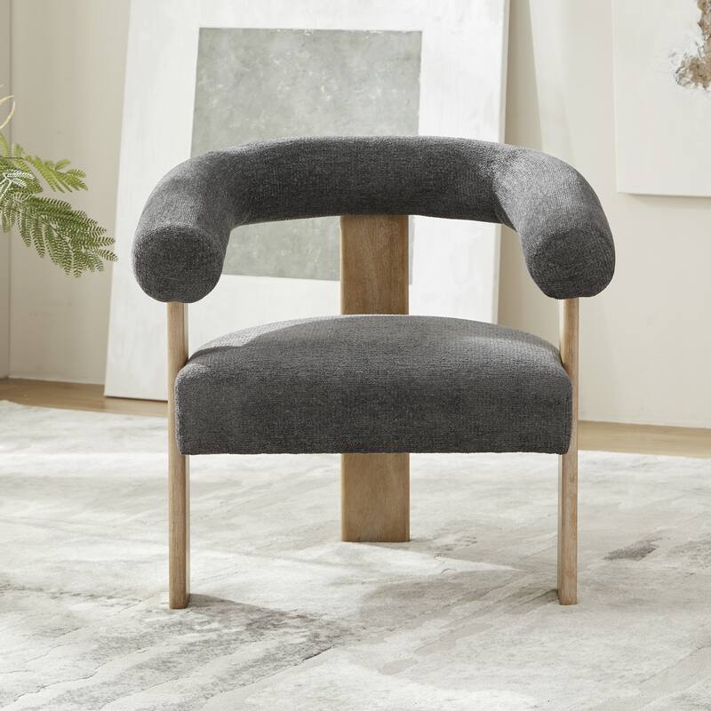Accent Chair/Armchair Living Room Chair with Solid Wood Frame