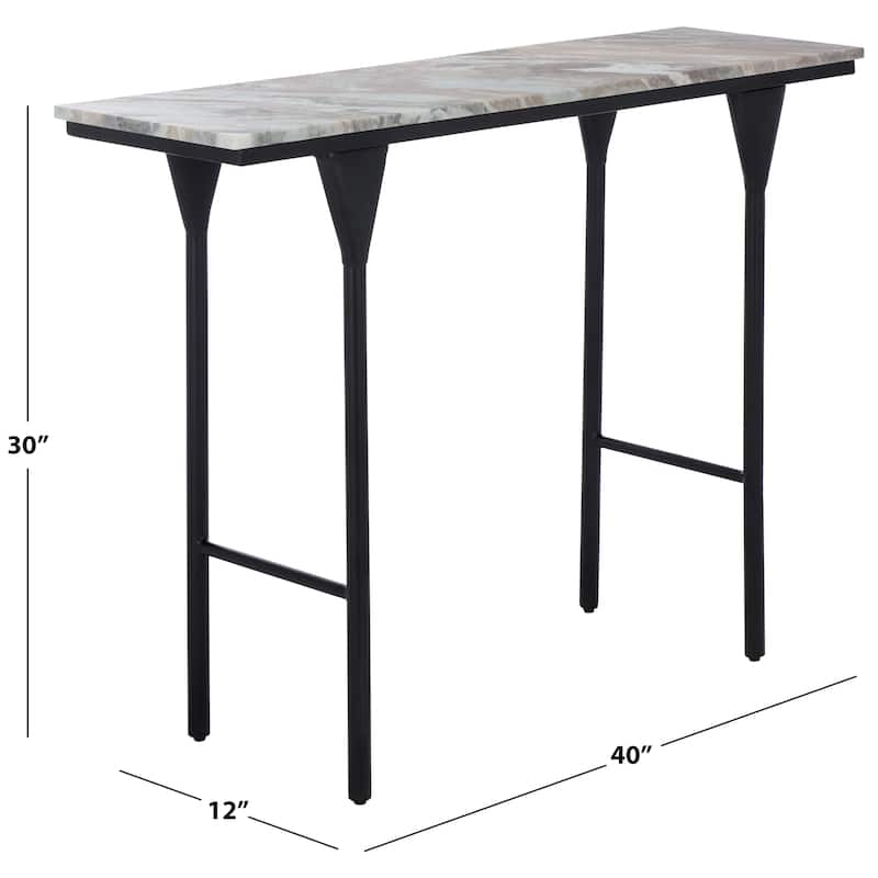 SAFAVIEH Home Frederick Marble Console Table - 40"W x 12"D x 30"H