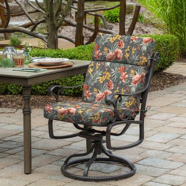 Arden Selections Phoebe Floral Outdoor Dining Chair Cushion 44 In L X 21 In W X 4 5 In H Overstock 29628488