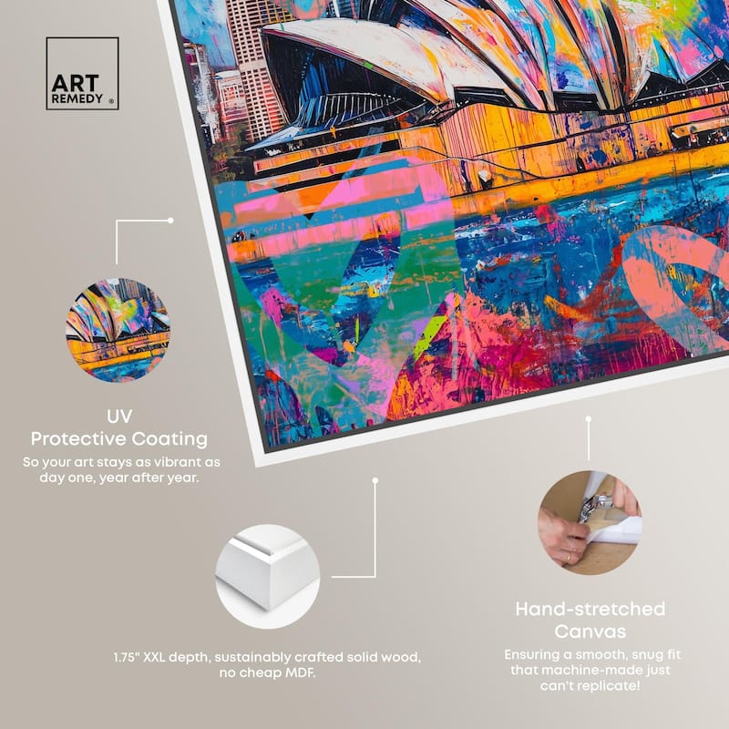 Sydney Opera Graffiti Canvas by Art Remedy