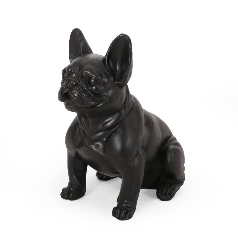 Roomfitters 17-Inch French Bulldog Garden Statue, Cast Stone Outdoor Dog Sculpture