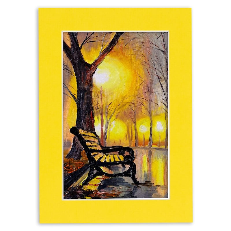 6x8 Mat for 8x10 Frame Precut Mat Board AcidFree Yellow 6x8 Photo