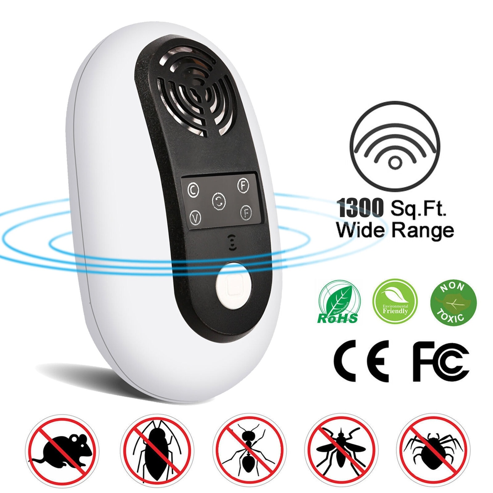 6 Pack Professional Home Ultrasonic Pest Repellent Plug Control By Gradi