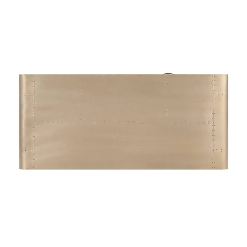 Danton Gold Aluminum Rectangular Writing Desk