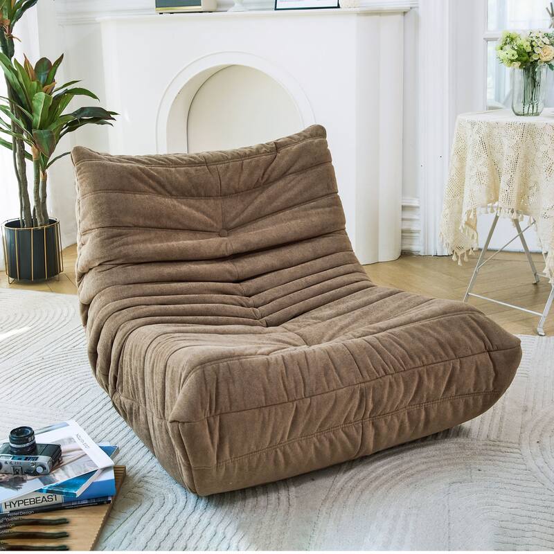 Ergonomic Design Stable Bean Bag Sofa,Armless Floor sofa Bean Bag Chair for Adults Fireside Bean Bag Lounger Memory Foam Chair