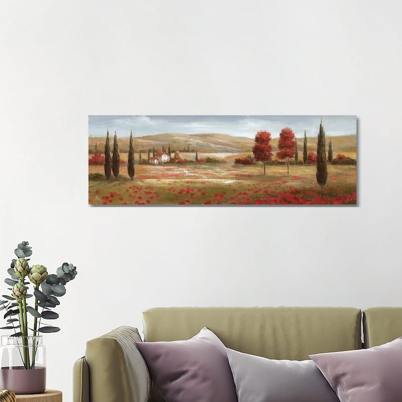 iCanvas "Tuscan Poppies II" by Nan Canvas Print - 16x48x1.5