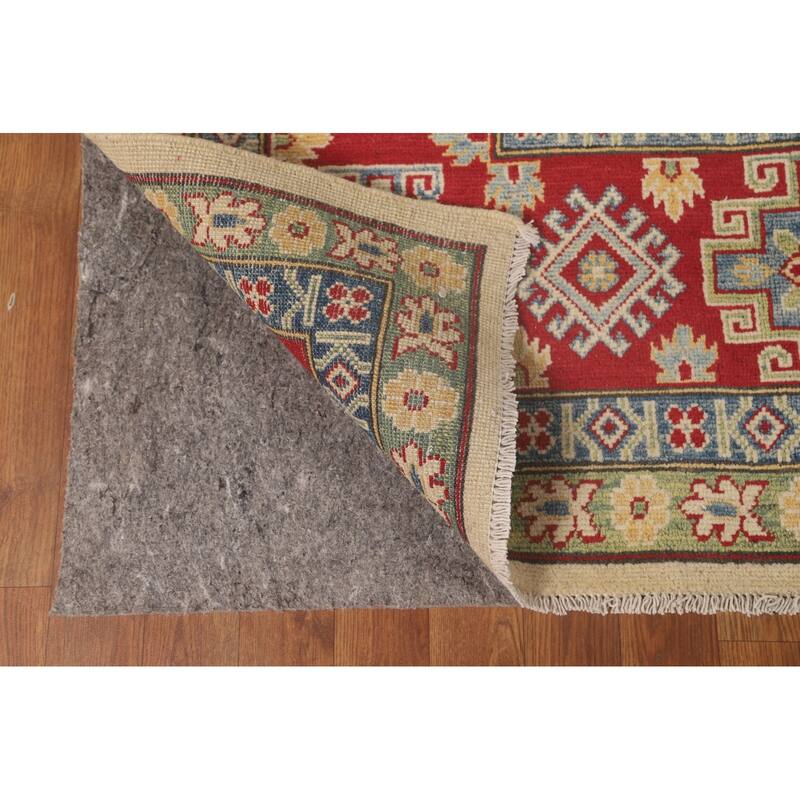 Geometric Kazak Area Rug Hand-Knotted Wool Carpet - 8'5"x 11'11"