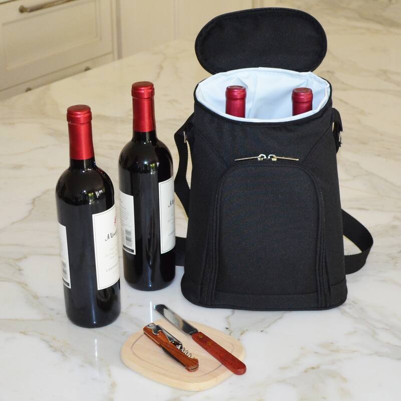 Picnic at Ascot Insulated 2-Bottle Wine Carrier with Accessories