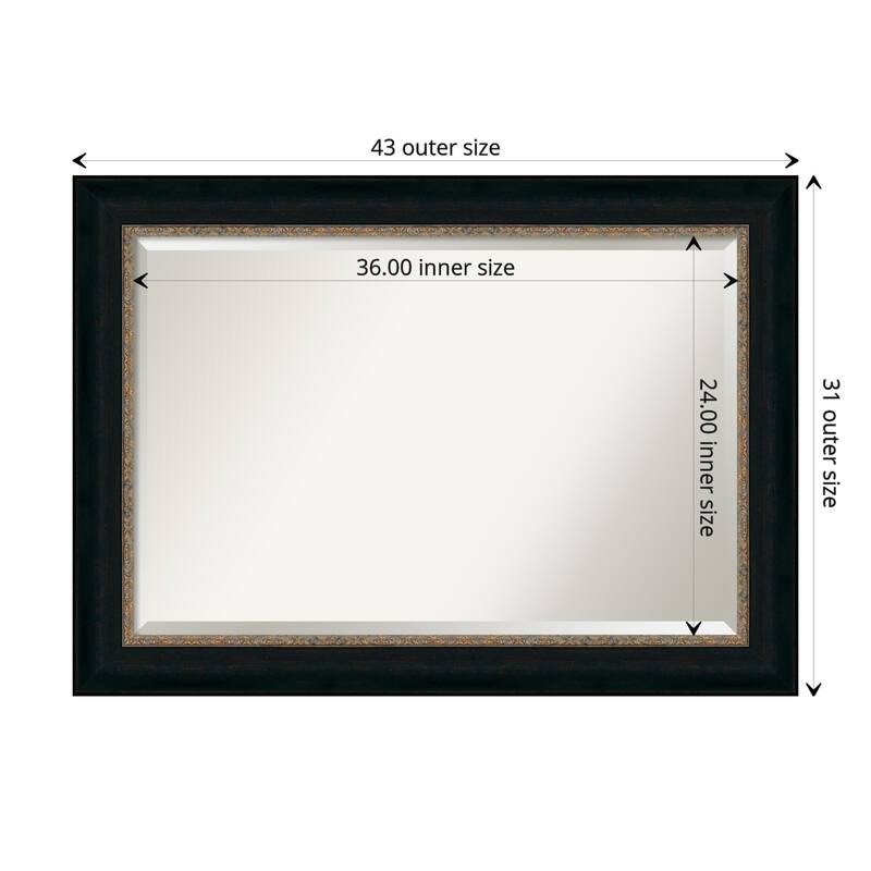 Beveled Bathroom Wall Mirror - Paragon Bronze Frame - Paragon Bronze