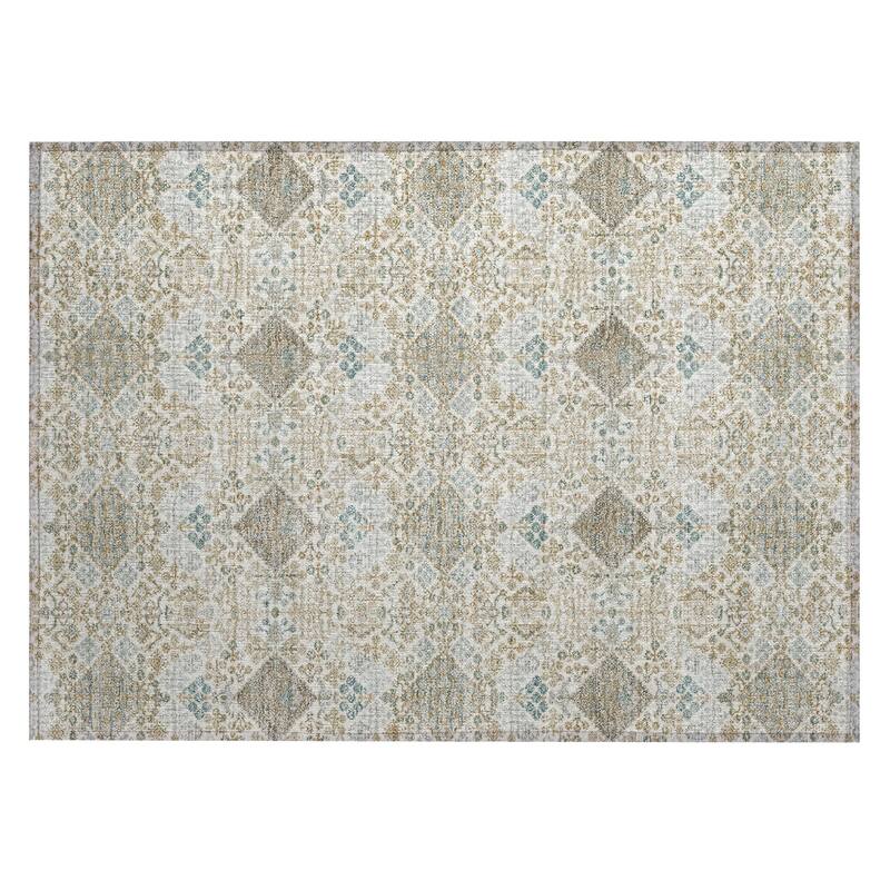 Machine Washable Indoor/ Outdoor Global Flory Chantille Rug