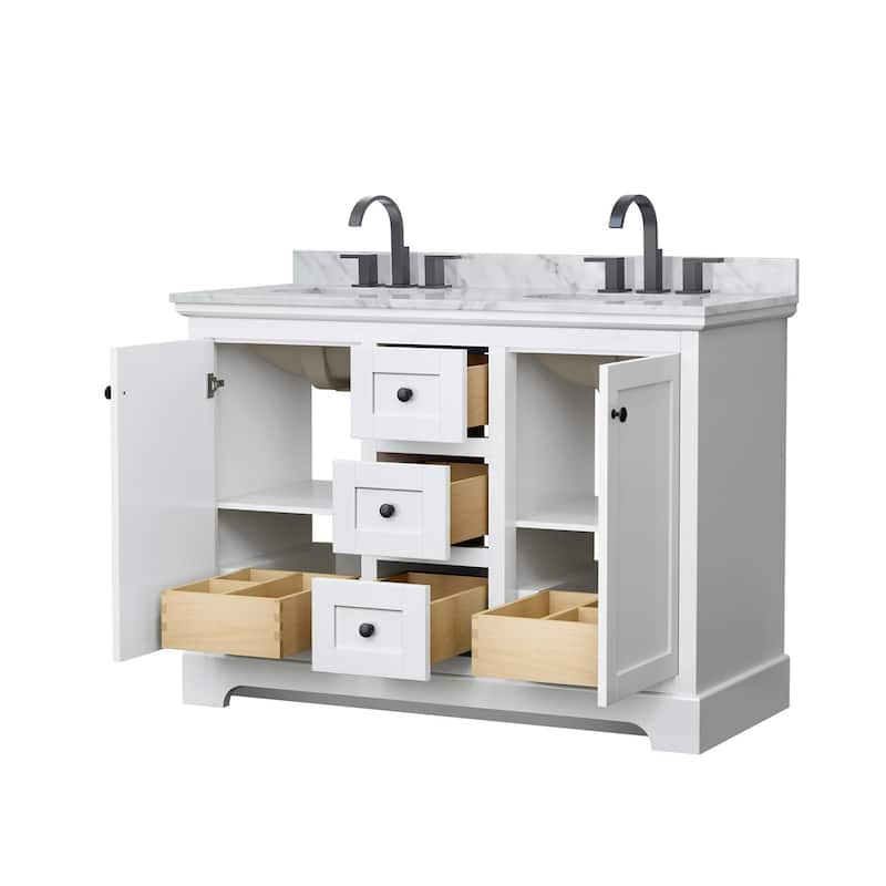 Wyndham Collection Avery 48" Free Standing Double Basin Vanity Set