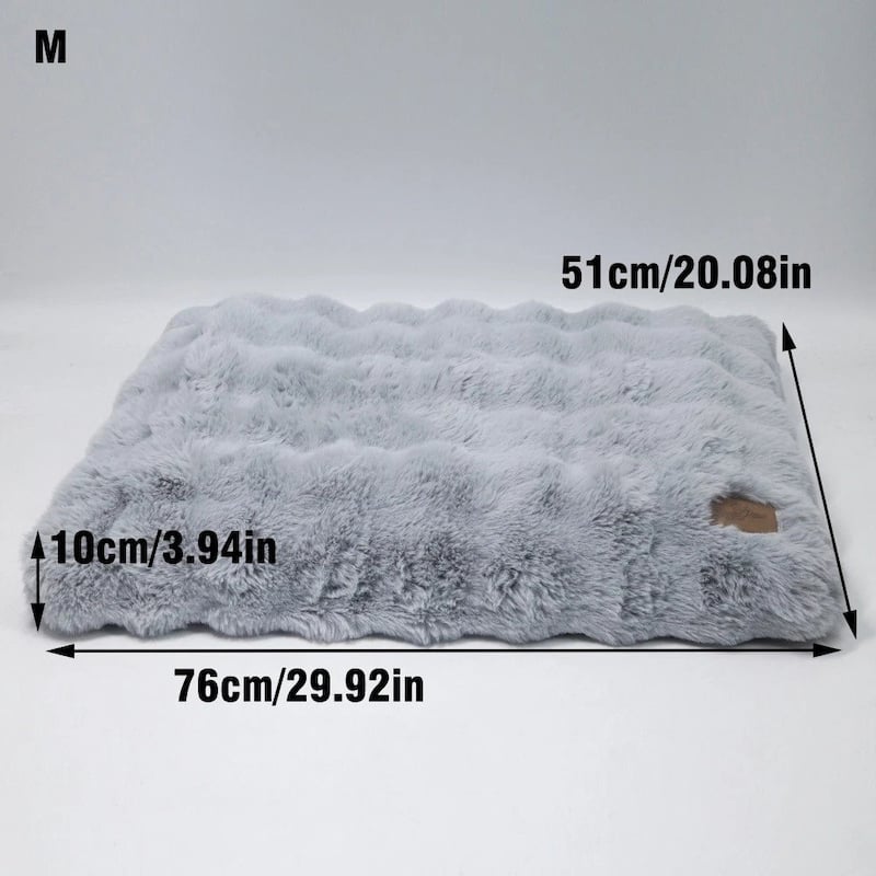 Washable Dog Bed Comfy Fluffy Kennel Pad Anti-Slip Pet Sleeping Mat Dogs Pillow