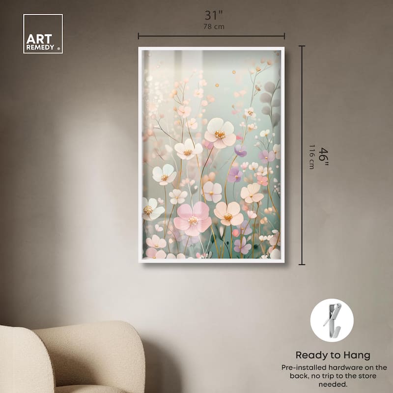 Tiny Blooms I Shadowbox by Art Remedy
