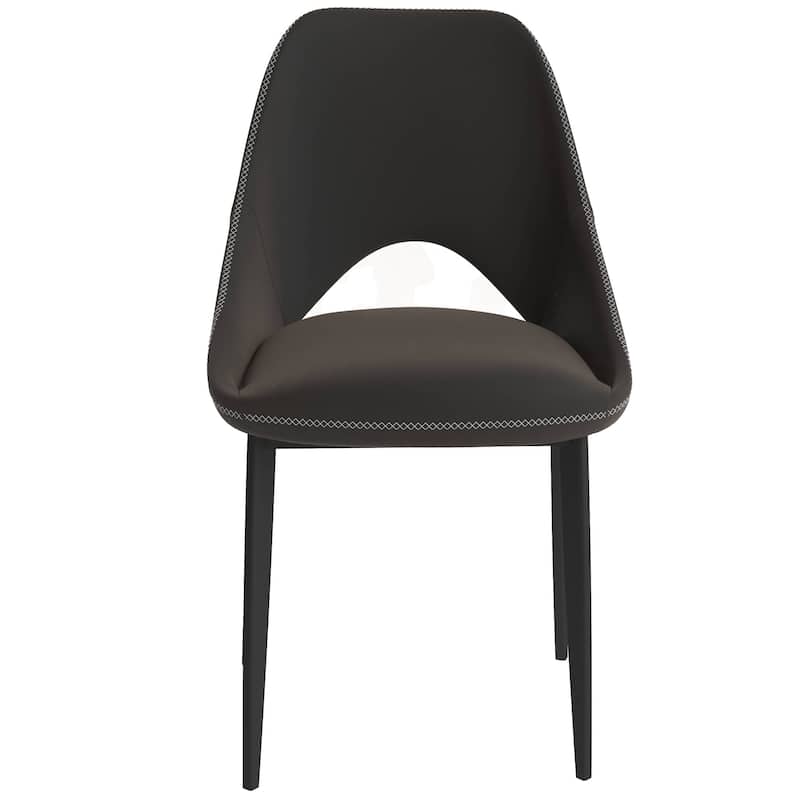 Amalfi Set of 4 Dining Chairs - Stylish & Comfortable Curved Open Back Accent Chair - Versatile Seating for Home or Apartment
