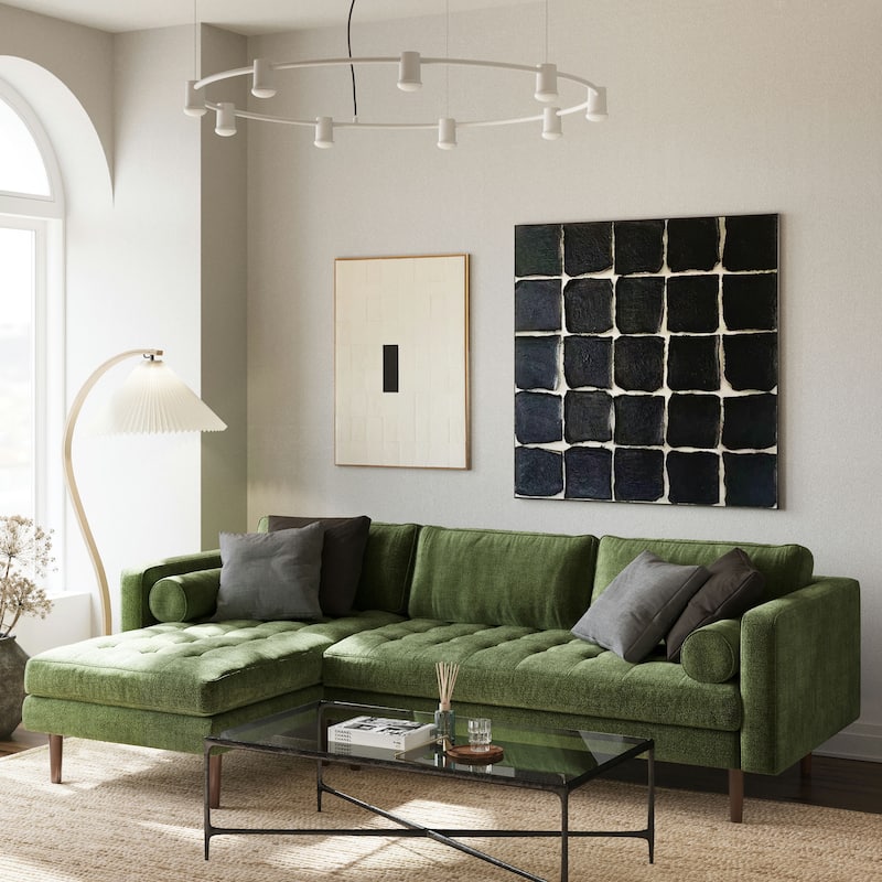 Poly & Bark 104.5" Napa Fabric Left Sectional Sofa