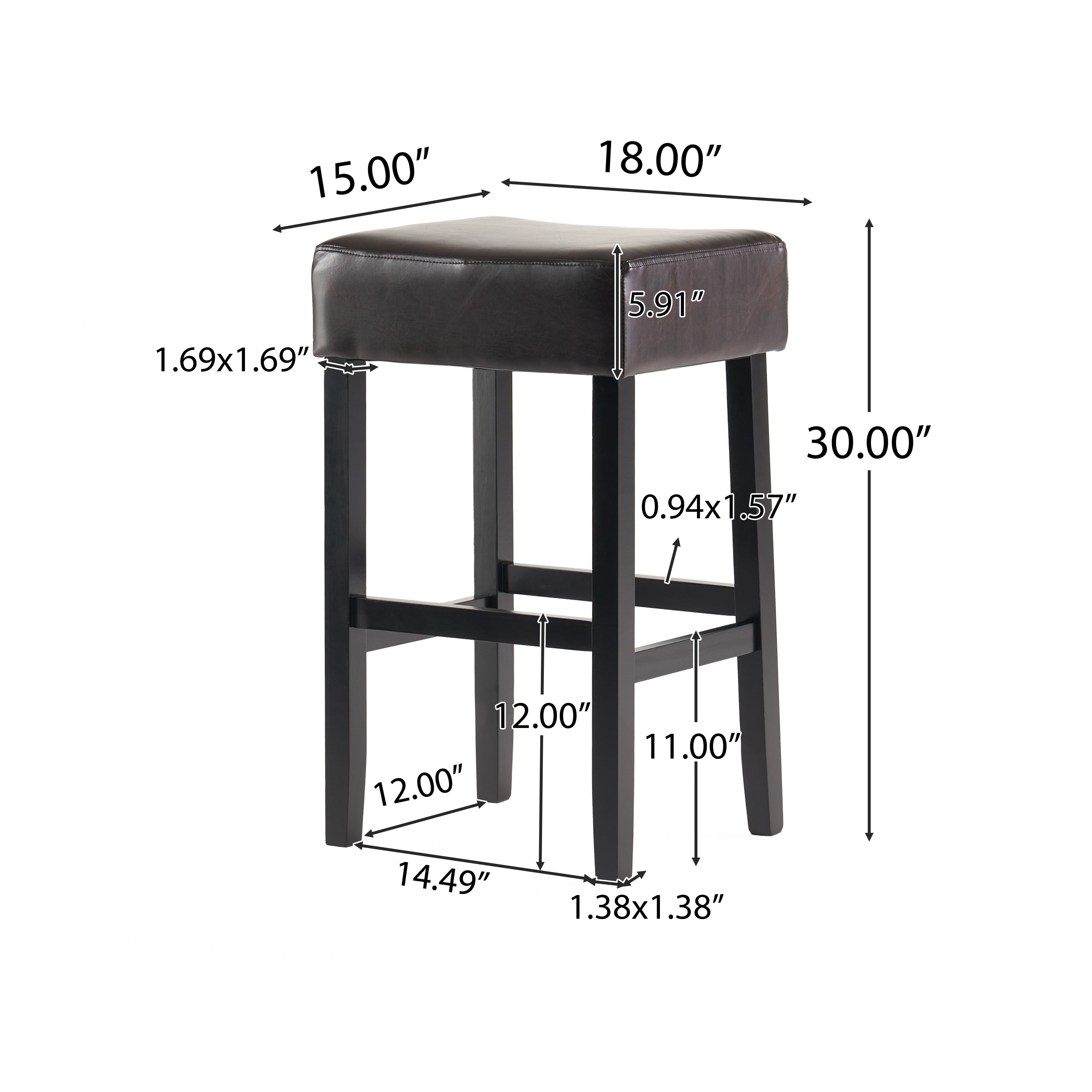 Lopez leather counter discount stool