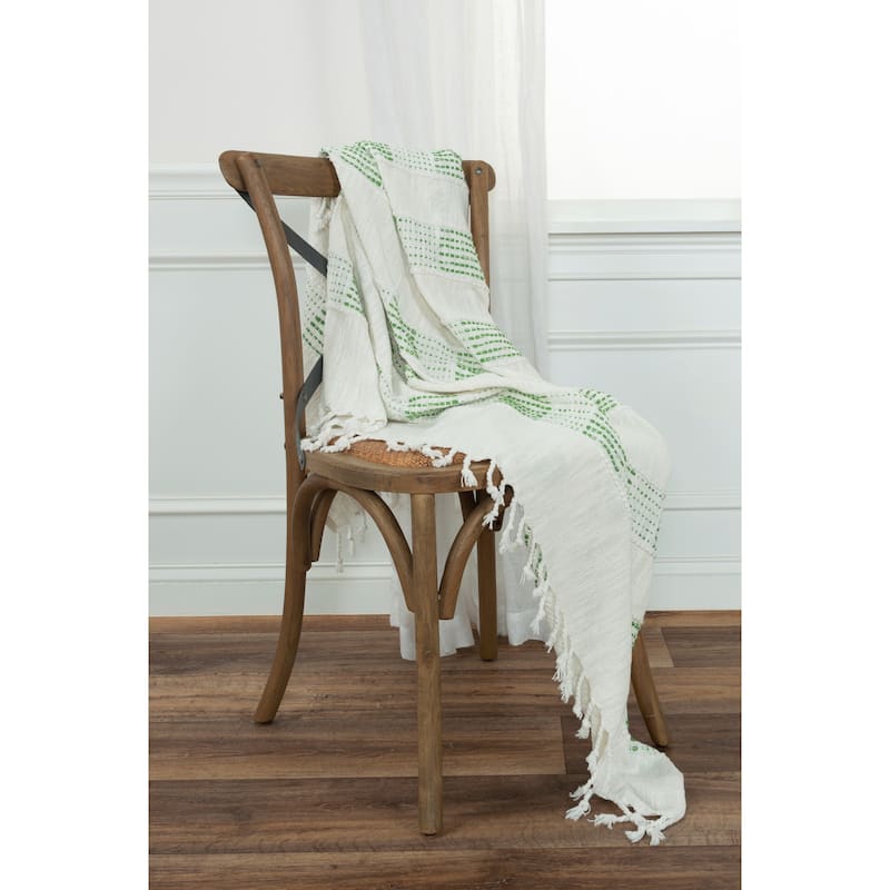 Rizzy Home Modern Stripe Hand Loomed Throw