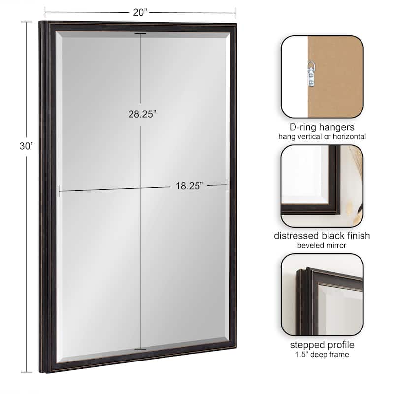 Kate and Laurel Oakhurst Rectangle Wall Mirror