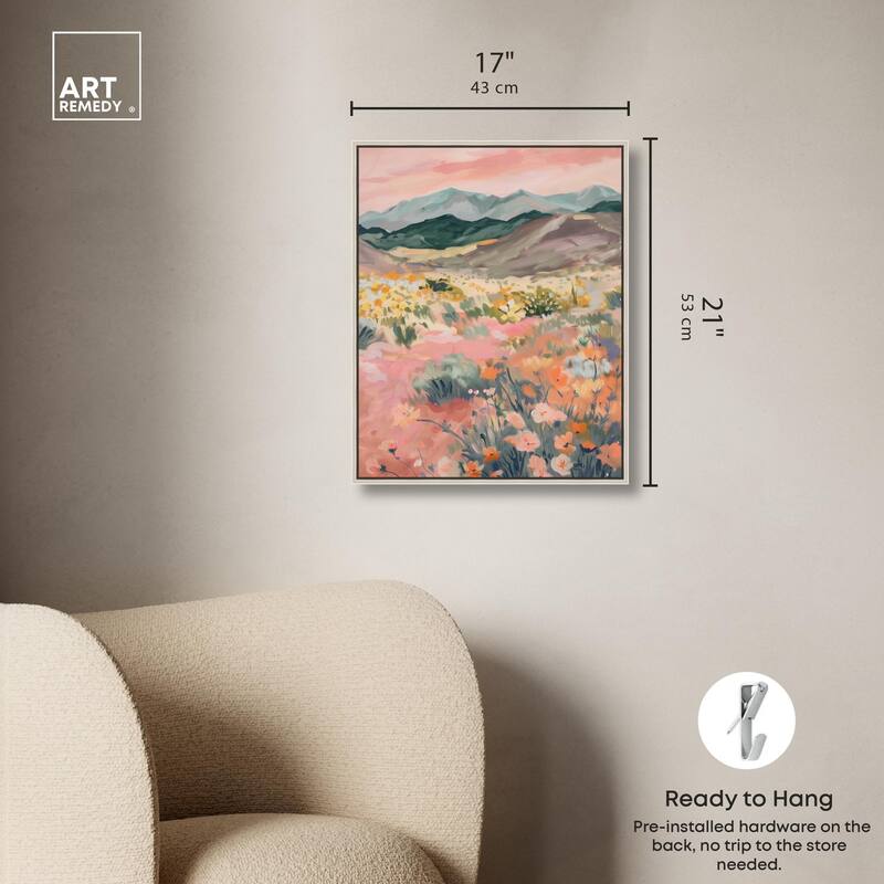 Flowers Beyond the Hills Canvas by Art Remedy
