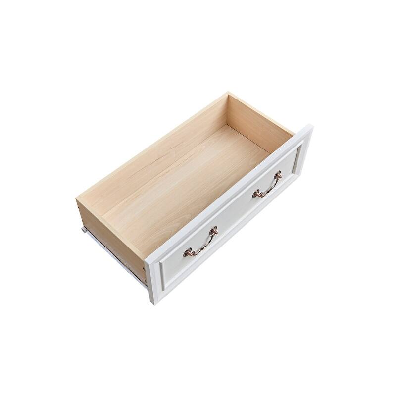 7 Drawer Dresser Chest for Bedroom with Wooden Base and Riser Trim