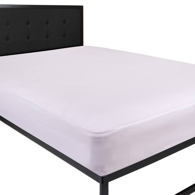 Premium Hypoallergenic Waterproof Mattress Protector - Vinyl Free - White