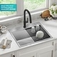 preview thumbnail 102 of 150, KRAUS Kore Workstation Drop-In Stainless Steel Kitchen Sink