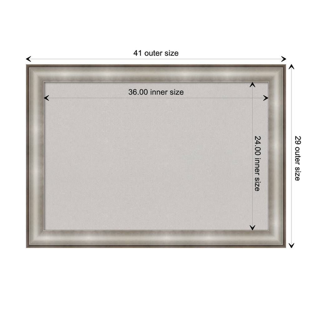 Imperial Silver Framed Grey Corkboard Bulletin Board