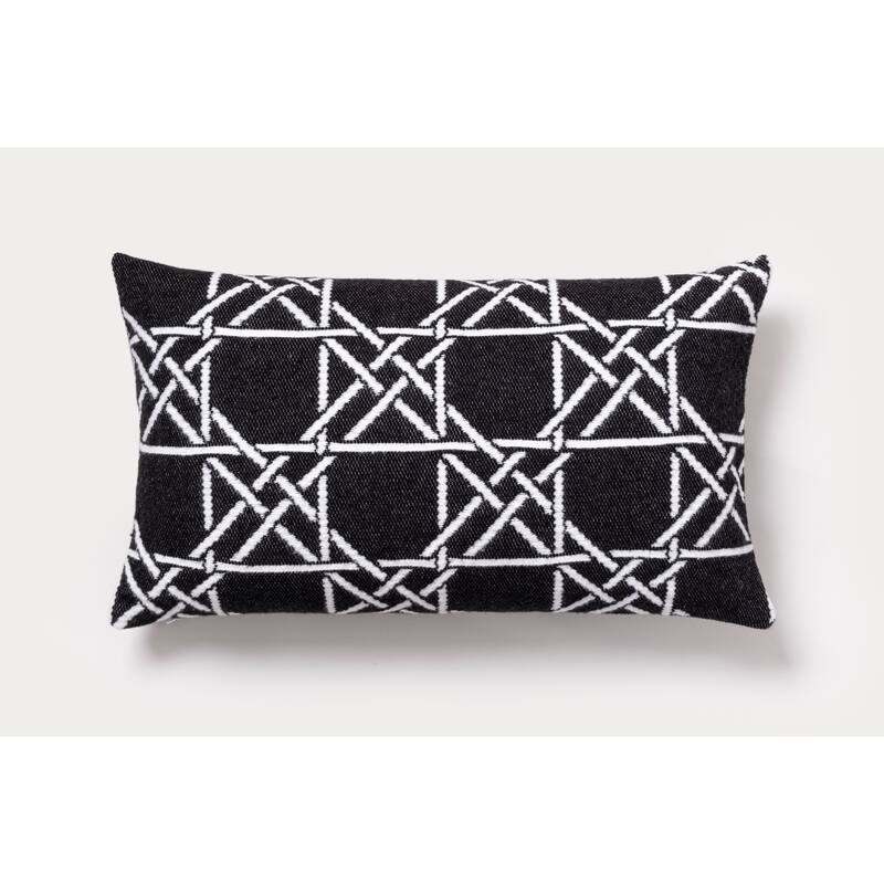 Brooks Brothers Lattice Work Decorative Pillow - Black
