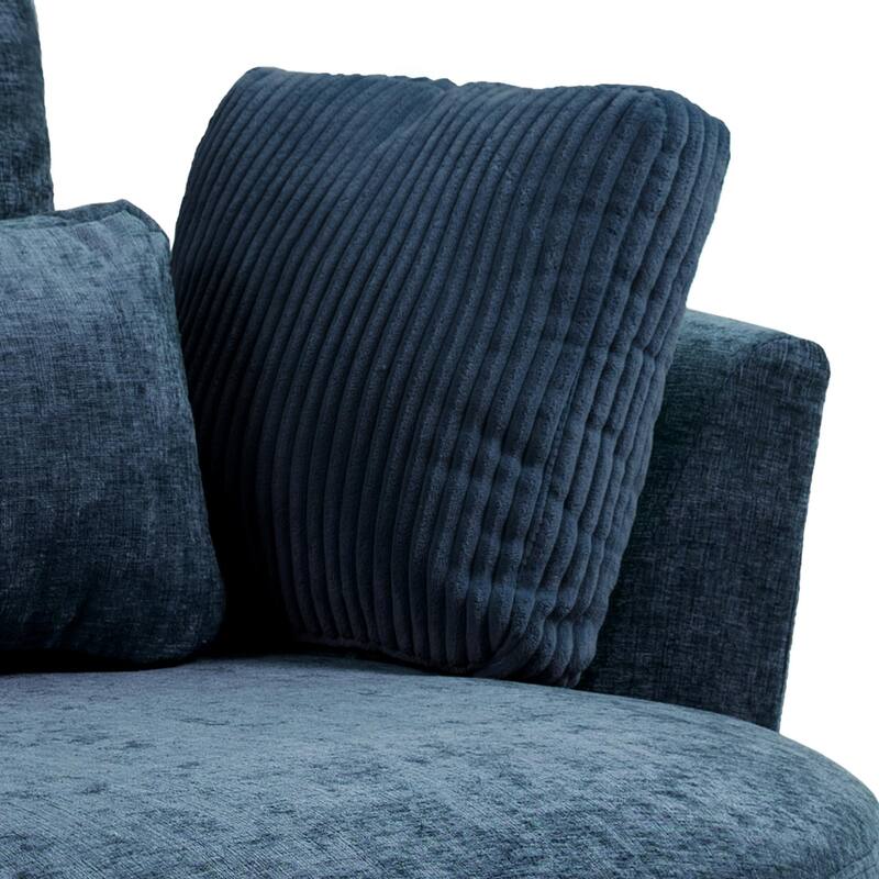 Modern Swivel Chair with Pillows for living room