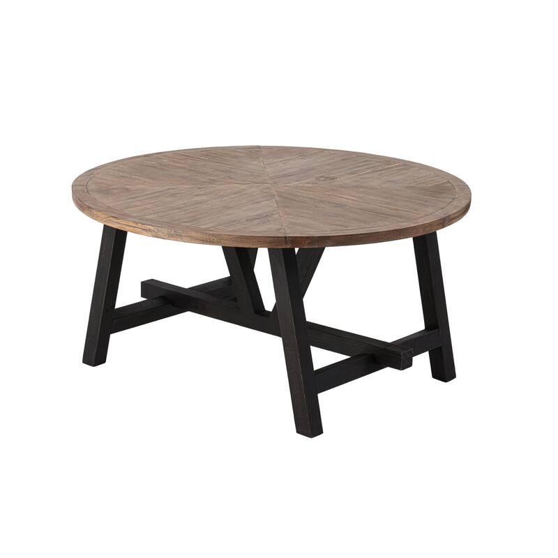 COZAYH Rustic Farmhouse End Table, French Country Accent Coffee Table for Family, Small Spaces