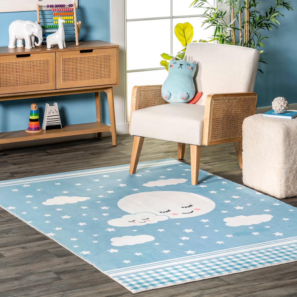 Nuloom Peaceful SpinClean Night Machine Washable Kids Area Rug