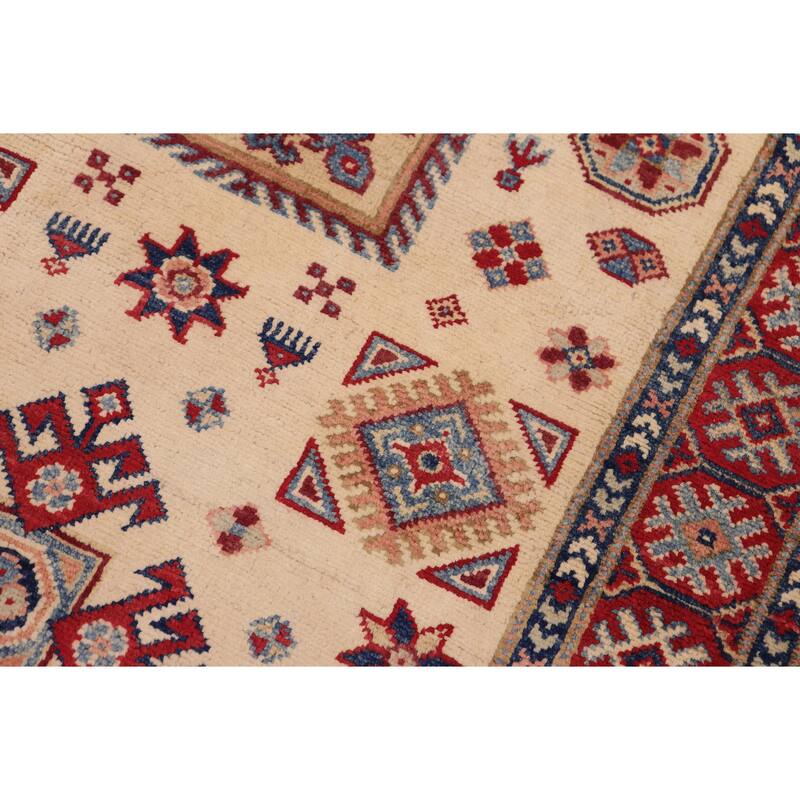Bohemian Kazak Clay Gold/Red Wool Rug - 3'3'' x 4'9''