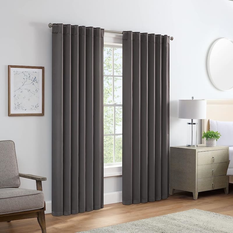 Eclipse Lambert Room Darkening Curtains - Grey - 52x84 - 84 Inches