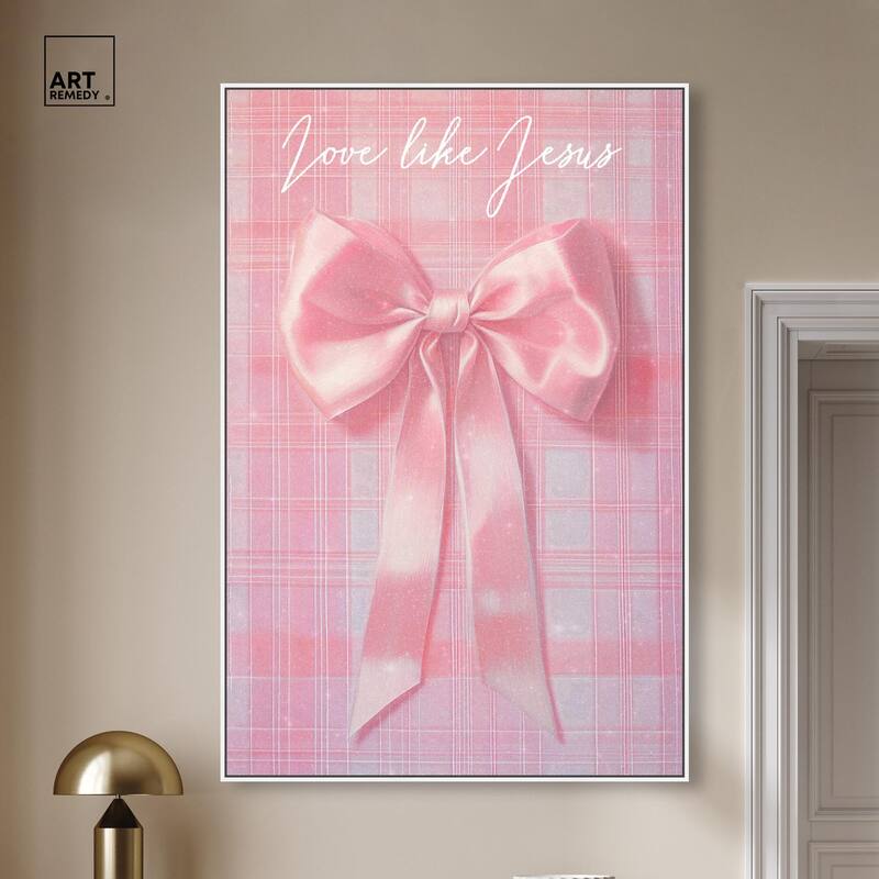 Love Like Jesus Bow Canvas by Art Remedy