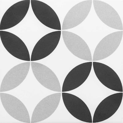 Twinkle 9x9 Matte Porcelain Encaustic Tile - Floor, Wall, Backsplash